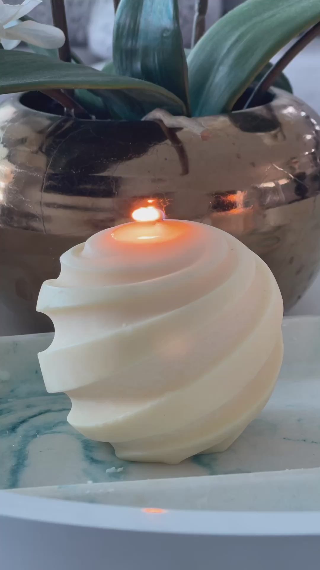 Fiery Swirl Candle